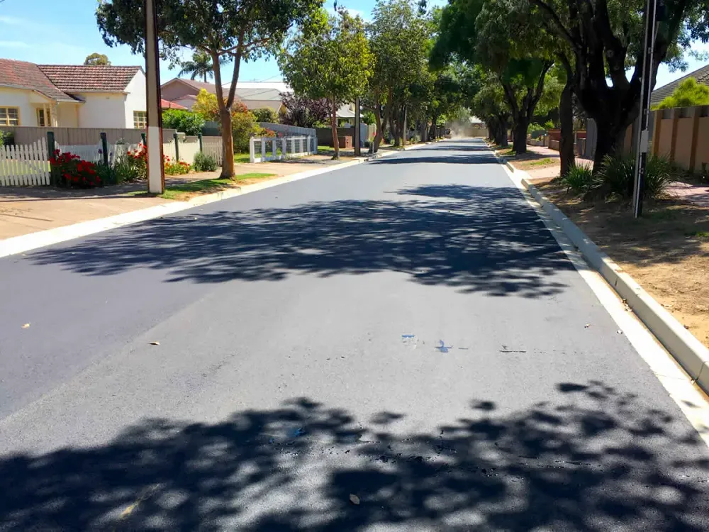 Asphalt Reseal in Adelaide Residential Street