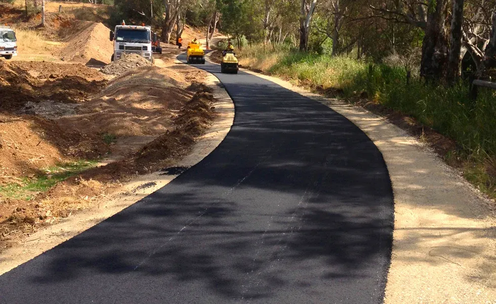 New Asphalt Bike Path Under Construction