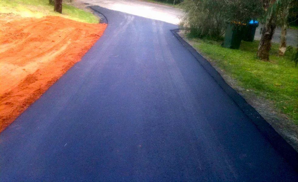 Newly Laid Small Asphalt Driveway