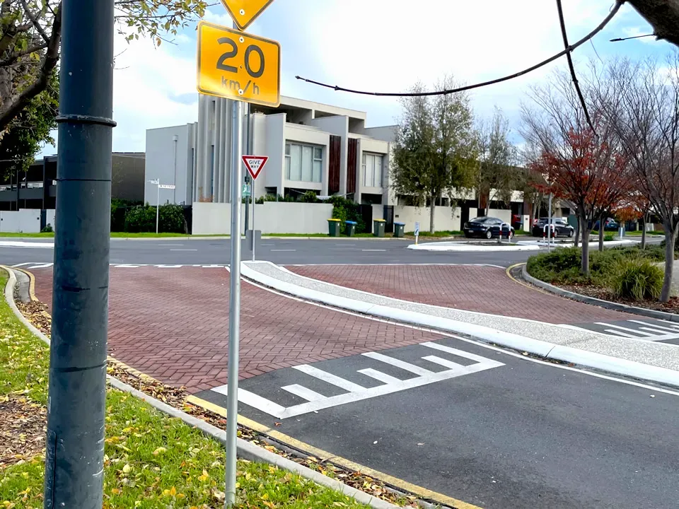 Raised Platform Asphalt With Street Print   Port Adelaide Enfield, East Parkway