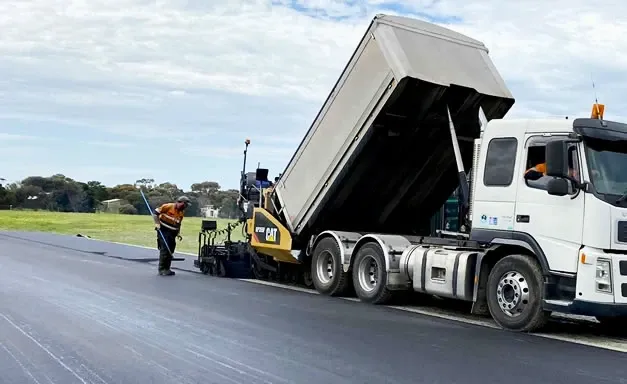 Commercial Asphalt Being Laid