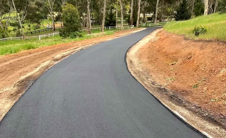 New asphalt driveway in Echunga South Australia